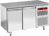 Diepvriestafel | Geforceerd | 2 deuren, EN=600x400 | Werkblad graniet | Monoblock | Diamond TP2B/HG-R2