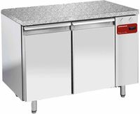 Diamond Diepvriestafel, gevent., 2 deuren EN 600x400 - Top in graniet (zonder groep) | TPS2B/HG