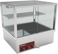 Diamond VBME-2X Warmvitrine, bain-marie 2x GN 1/1, panoramische