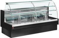 Gekoelde Vitrinetoonbank - Statisch - Ladensysteem - Zonder Reserve - ZWART - Diamond VE14/B5-R2P
