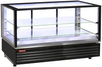 Diamond Warmte vitrine EN of GN, Geforceerd, 2 niv., ZWART | VHDG-B1