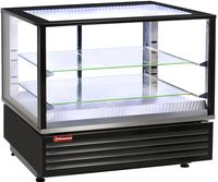 Diamond Warmte vitrine EN of GN, Geforceerd, 2 niveaus, ZWART | VHDP-B1