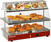 Warmhoudvitrine | met lichtbak | Tweelaags | VLD2/R | Diamond