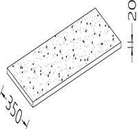 Diamond Optie: neutraal aanrechtblad - kassa (20 mm), laminaatafwerking STEEN - (ML) | YB