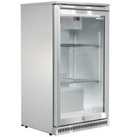 AlFresco Outdoor Backbar koeler - volledig RVS - 1-deurs - deurslot - LED-verlichting - ventitator - 0 tot 10 ℃ - elektronische thermostaat - Husky C1AF-HS-STEEL