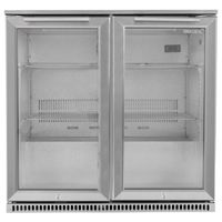 AlFresco Outdoor Backbar koeler - volledig RVS - 2-deurs - deurslot - LED-verlichting - ventitator - 0 tot 10 ℃ - elektronische thermostaat - Husky C2AF-HS-STEEL