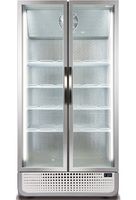 Display koelkast - wit - deurslot - optioneel reclame display - LED-verlichting - ventilator - 0 – 10 ℃ - uitschuifbare compressor -  elektronische thermostaat in plint - Husky C8PRO-H-HU (C8PROCHILLER)