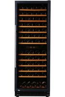 Wijnkoeler - zwart - glasdeur RVS - LED verlichting - 2 zones - 4 – 18 ℃ - elektronische thermostaat - 103 flessen - Exquisit GCWK320