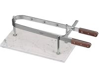 Hamklem RVS met marmer plateau van 45x27cm - Emga 020001