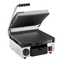 MilanToast Contactgrill - Glad/Geribbeld - 420072