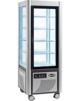 Koelvitrine | H=184cm, 400L | 5 vierkante roosters | Wielen | Scaiola | 595135