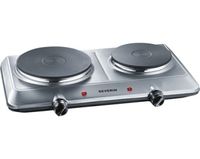 Elektrische Kookplaat dubbel | 1x ⌀15cm en 1x ⌀18cm | 1000 en 1500 W | Severin DK 1014
