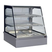 Gastro-Inox Snackstogo Warmhoudvitrine 2x Gn1/1, Waterlade Voorzijde, Gastro-Inox 106.501