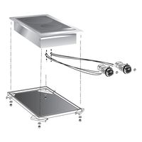 Gastro-Inox "drop-In" Elektrische Keramische Kookplaat, 40 Cm, 2 Zones, Gastro-Inox 160.509