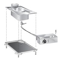Gastro-Inox "drop-In" Friteuse 10 Liter, 40 cm 9kw, Met Aansluitblok, Gastro-Inox 160.518