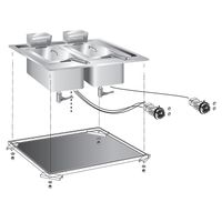 Gastro-Inox "drop-In" Friteuse 2x10 Liter, 60 Cm, 10kw, Gastro-Inox 160.521