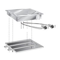 Gastro-Inox "drop-In" Bakplaat 60 Cm, Verchroomd Bakoppervlak, Met Aansluitblok, Gastro-Inox 160.536