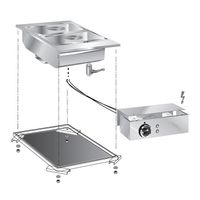 Gastro-Inox "drop-In" Bainmarie 40 cm Met Aansluitblok, Gastro-Inox 160.544