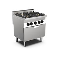 Mareno M0-700 Line Gasfornuis, 4 Branders En GN2/1 Gasoven, 80cm - Gastro-Inox 170.404