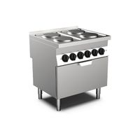 Mareno M0-700 Line Kooktoestel 4 Ronde Kookplaten En Elektrische Oven, 80cm - Gastro-Inox 170.409