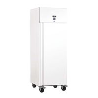 Gastro-Inox Wit Stalen 600 Liter Vriezer - Statisch Gekoeld Met Ventilator -  201.021