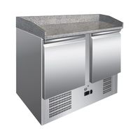 Gastro-Inox RVS Werkbank Met 2 Deuren & Marmer Werkblad, Geforceerd Gekoeld, Gastro-Inox 202.007