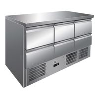 Gastro-Inox RVS Werkbank Met 6 Laden, Geforceerd Gekoeld, Gastro-Inox 202.018