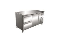 Gastro-Inox RVS GN Koelwerkbank met 1 Deur en 2 Laden, Geforceerd Gekoeld - 202.223