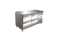 Gastro-Inox RVS GN Koelwerkbank met 4 Laden, Geforceerd Gekoeld - 202.229