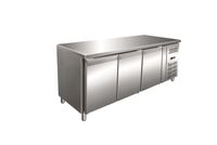 Gastro-Inox RVS GN Koelwerkbank met 3 Deuren, Geforceerd Gekoeld - 202.230
