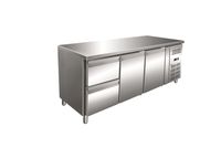 Gastro-Inox RVS GN Koelwerkbank met 2 Deuren en 2 Laden, Geforceerd Gekoeld - 202.233