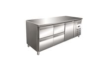 Gastro-Inox RVS GN Koelwerkbank met 1 Deur en 4 Laden, Geforceerd Gekoeld - 202.234