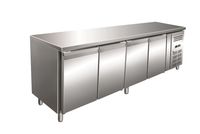 Gastro-Inox RVS GN Vrieswerkbank met 4 Deuren, Geforceerd Gekoeld - 202.241