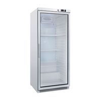 Gastro-Inox Wit Stalen Koeling 600 Liter Met Glasdeur, Statisch Gekoeld Met Ventilator, Gastro-Inox 204.004