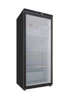 Gastro-Inox Zwart Stalen Koeling 600 Liter met Glasdeur, Statisch Gekoeld met Ventilator - 204.204