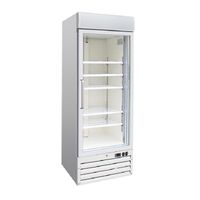 Gastro-Inox Wit Stalen Display Koeling 600 Liter met Glasdeur, Geforceerd Gekoeld - 204.210