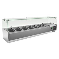 Gastro-Inox RVS Opzetkoelvitrine 7x Gn1/4, Gastro-Inox 209.150