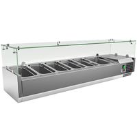 Gastro-Inox RVS Opzetkoelvitrine 5x GN 1/3 + 1x GN 1/2, Gastro-Inox 209.155