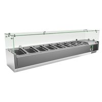 Gastro-Inox RVS Opzetkoelvitrine 8x Gn1/4, Gastro-Inox 209.160