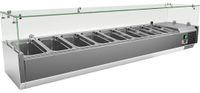 Gastro-Inox 209.185 RVS opzetkoelvitrine 8x GN 1/3
