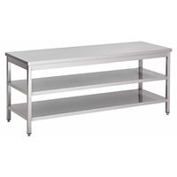 Gastro-Inox Werktafel van RVS met Dubbel Onderblad, 800(l)x700(d)x880(h)mm - 301.302