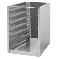 Gastro-Inox Ladeblok van RVS voor 6 GN Roosters, voor Werktafels Tot 60cm Diep - 301.708