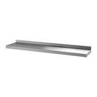 Gastro-Inox Wandplank van RVS, 1000(l)x400(d)mm - 303.203