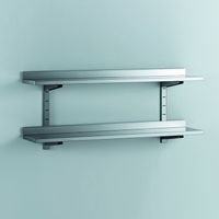Gastro-Inox Dubbele Wandplank van RVS,, 1700(l)x400(d)mm - 303.222