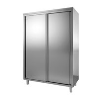 Gastro-Inox Werkkast van RVS met Schuifdeuren, 2000(l)x700(d)x2000(h)mm - 303.419