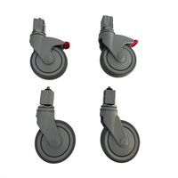 Gastro-Inox Wielenset, 2 met Rem & 2 Zonder Rem - 303.999