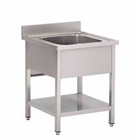 Gastro-Inox Spoeltafel Met 1 Spoelbak En Onderblad, 700(l)mm, Gastro-Inox 305.501