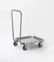 Tournus Roestvrijstalen Korvenwagen 500x500mm, Met Duwbeugel, Gastro-Inox 307.241