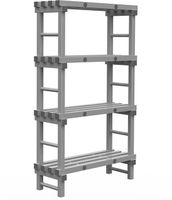 308.240 REA Grey Eurostelling 4 schappen 1000(l)x400(d)x1750(h)mm