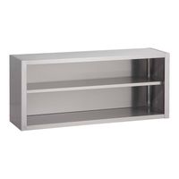 Gastro-Inox RVS Open Wandkast 1800(l)x400(d)x600(h)mm, Gastro-Inox 313.129